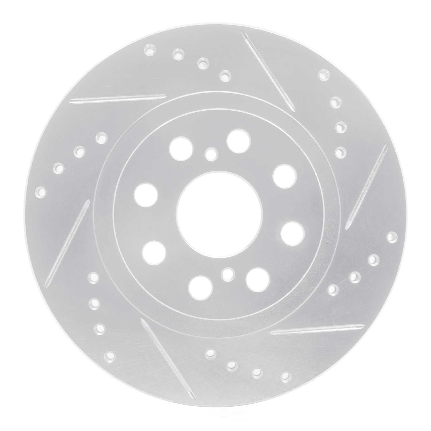 Dynamic Friction Company 631-76073R DFC Brake Rotor - Drilled And Slotted - Silver
