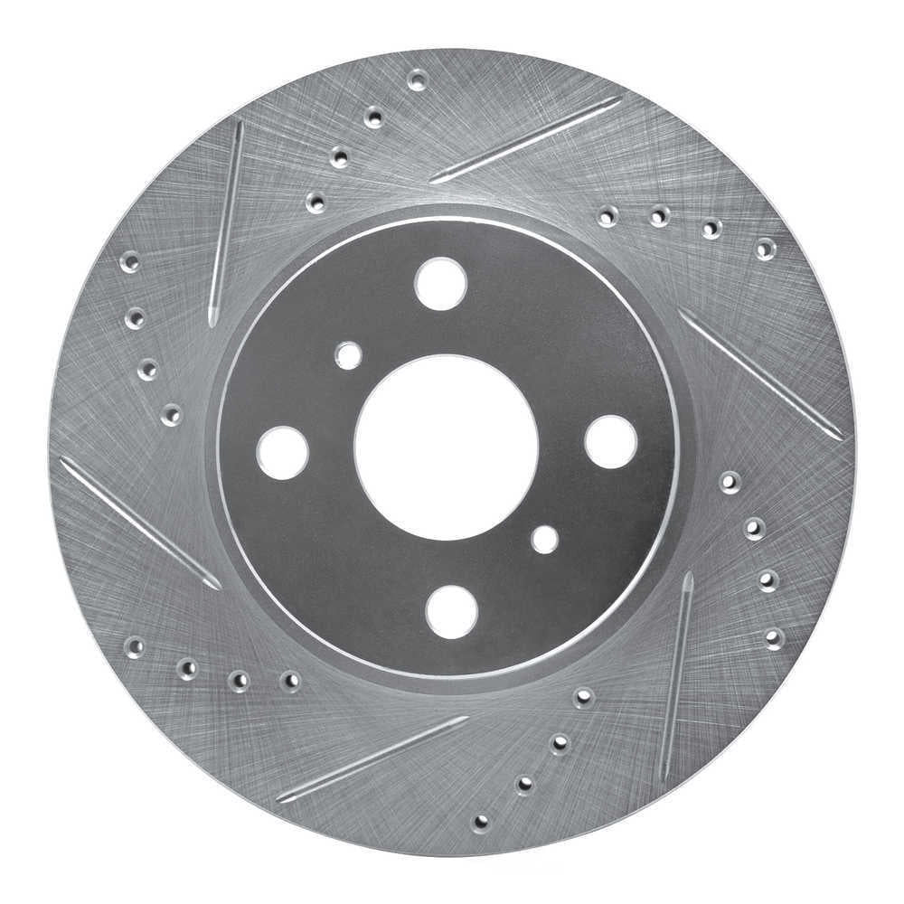 Dynamic Friction Company 631-76078L DFC Brake Rotor - Drilled And Slotted - Silver