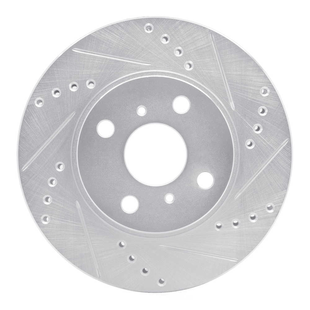 Dynamic Friction Company 631-76078R DFC Brake Rotor - Drilled And Slotted - Silver