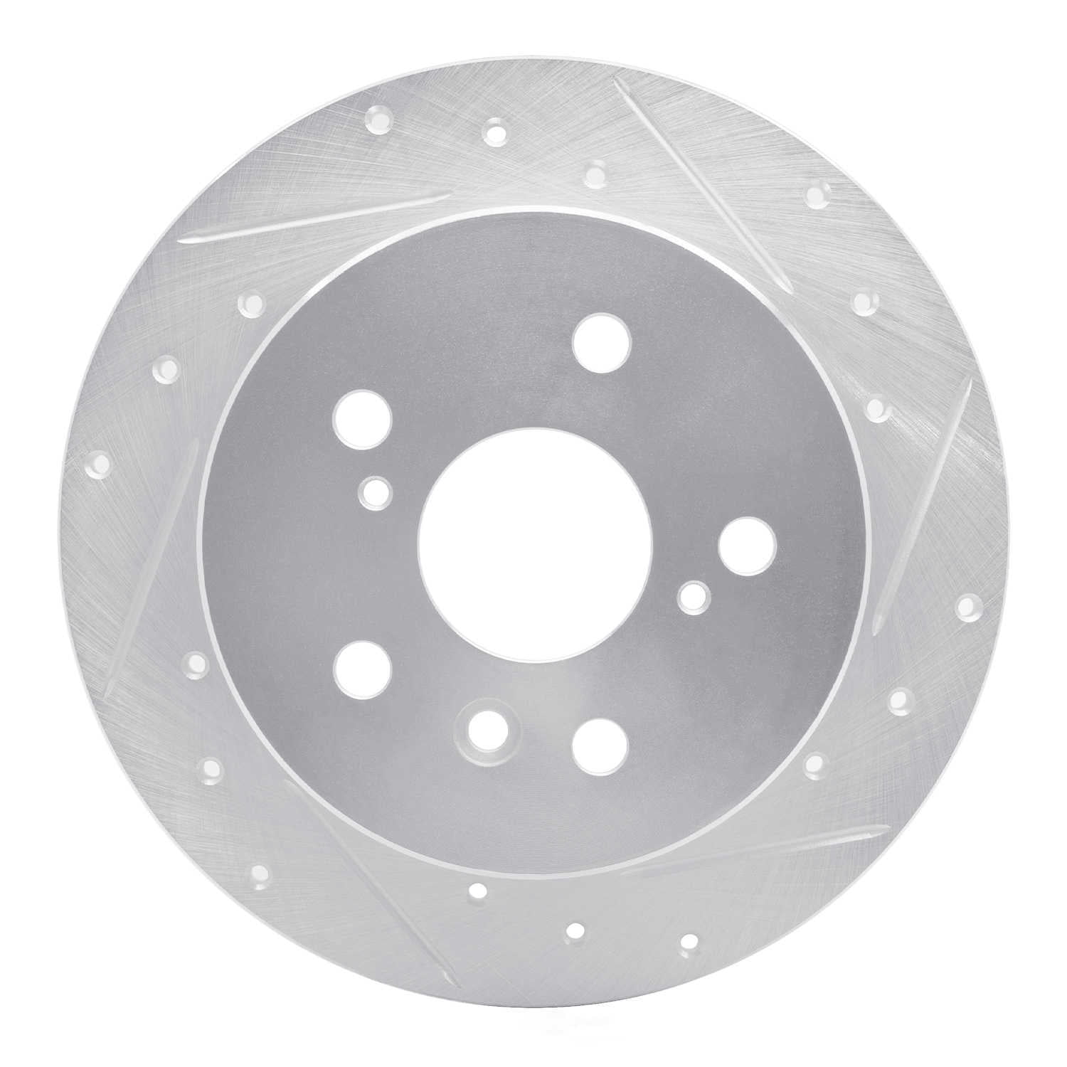 Dynamic Friction Company 631-76079R DFC Brake Rotor - Drilled And Slotted - Silver