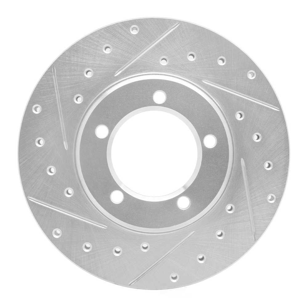 Dynamic Friction Company 631-76094L DFC Brake Rotor - Drilled And Slotted - Silver
