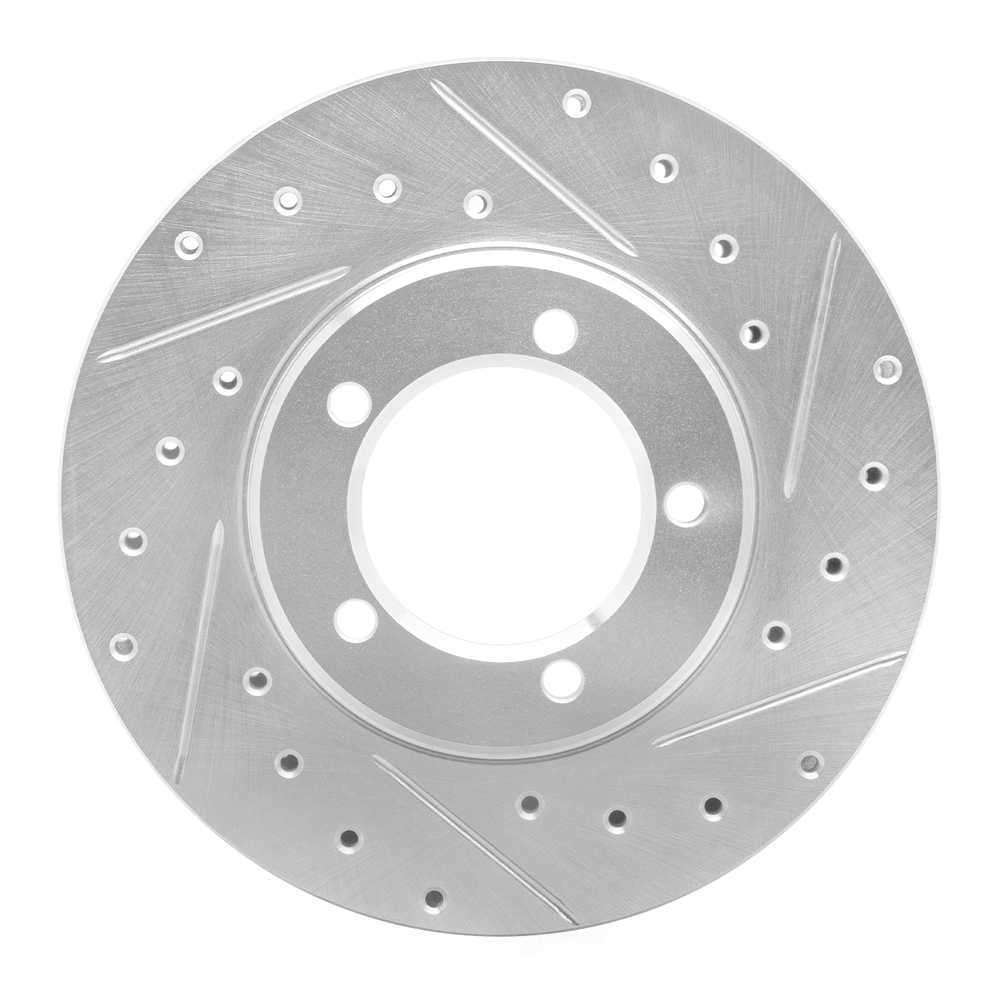 Dynamic Friction Company 631-76094R DFC Brake Rotor - Drilled And Slotted - Silver