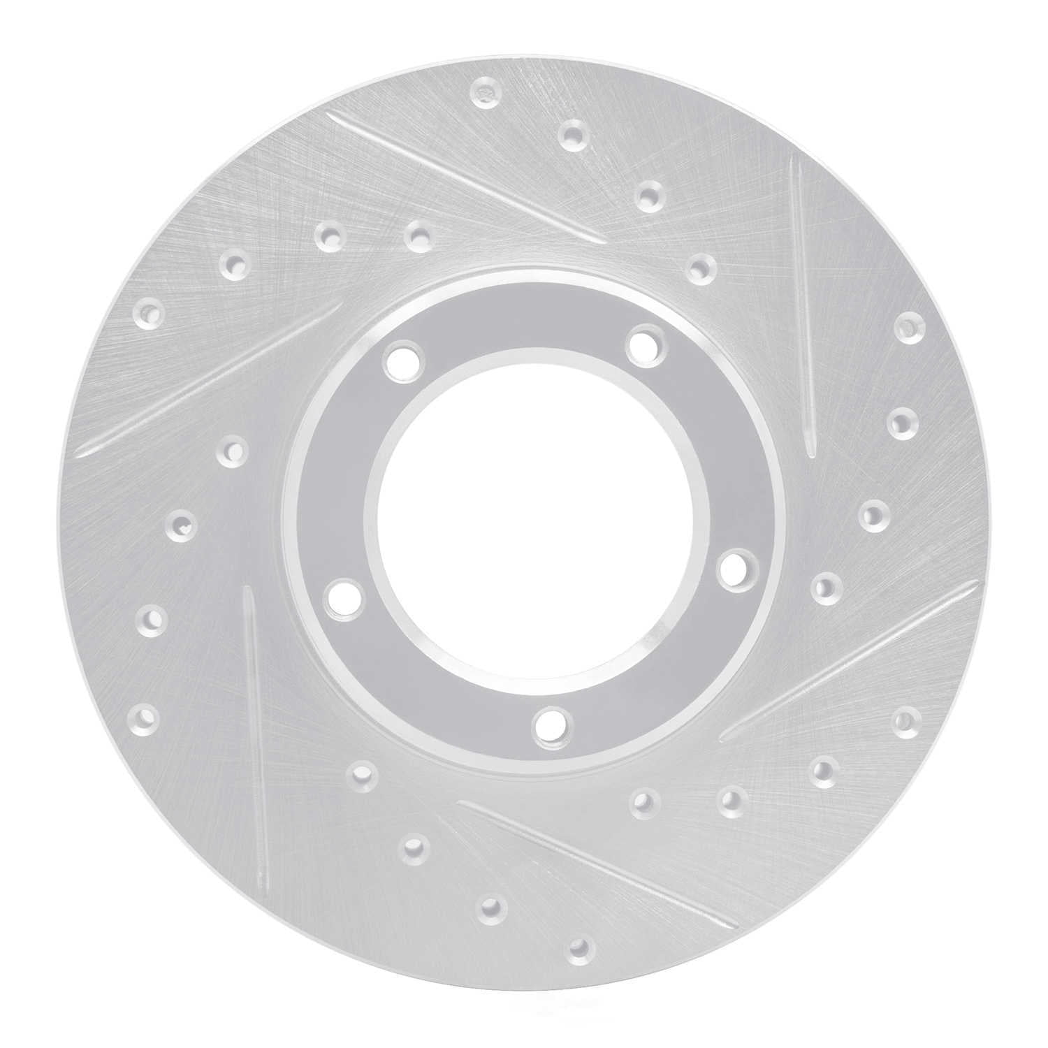 Dynamic Friction Company 631-76098R DFC Brake Rotor - Drilled And Slotted - Silver