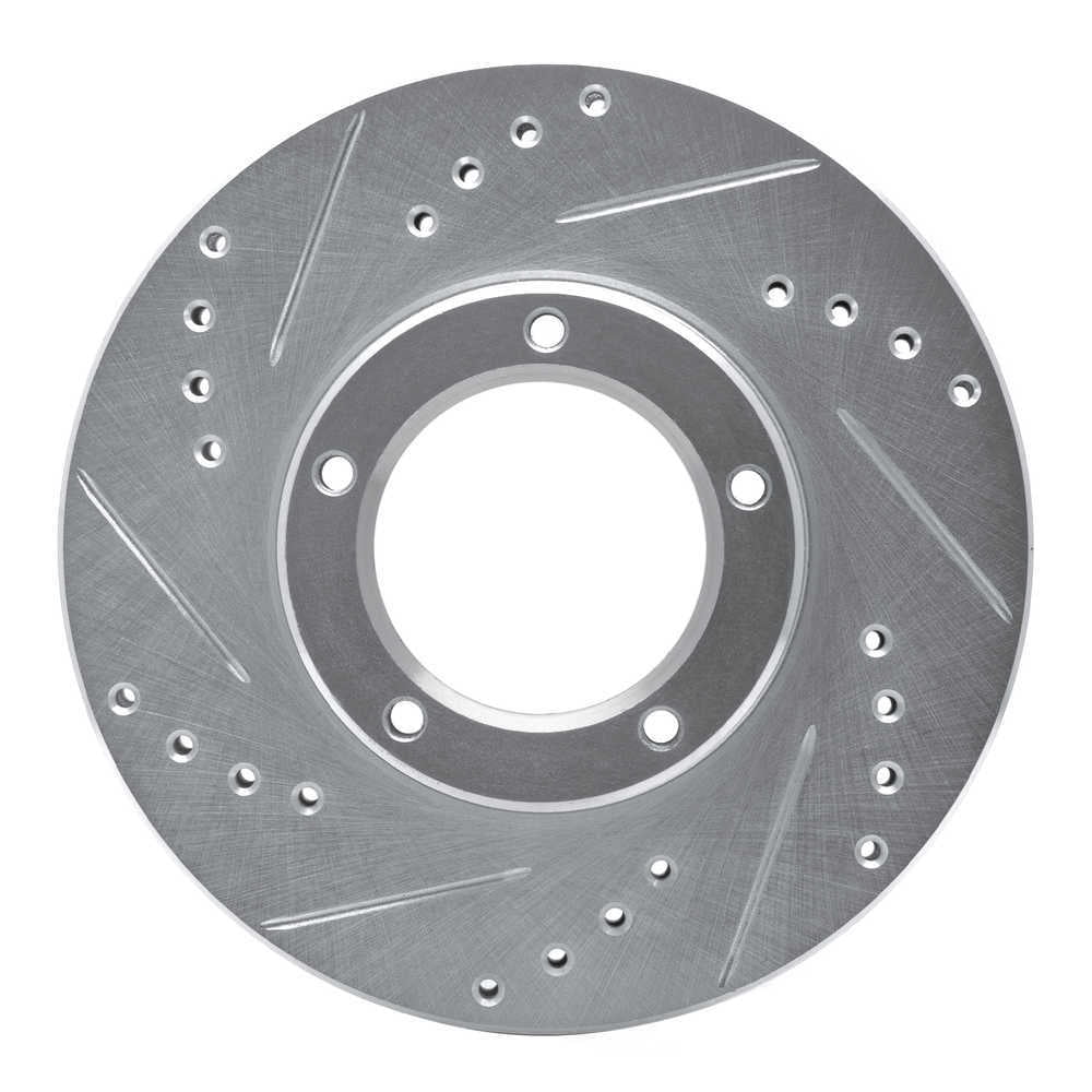 Dynamic Friction Company 631-76106L DFC Brake Rotor - Drilled And Slotted - Silver