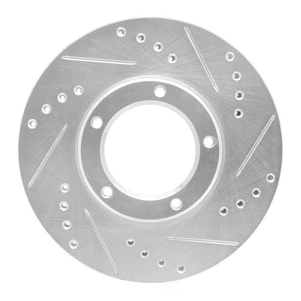Dynamic Friction Company 631-76106R DFC Brake Rotor - Drilled And Slotted - Silver