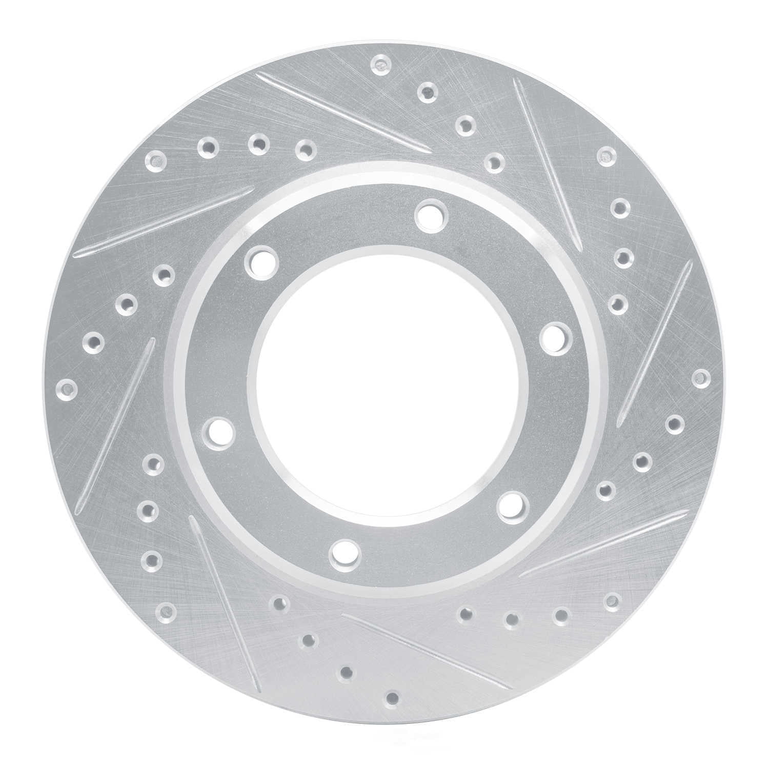 Dynamic Friction Company 631-76110R DFC Brake Rotor - Drilled And Slotted - Silver