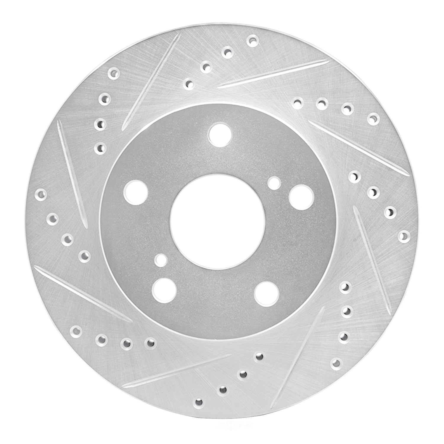Dynamic Friction Company 631-76111L DFC Brake Rotor - Drilled And Slotted - Silver