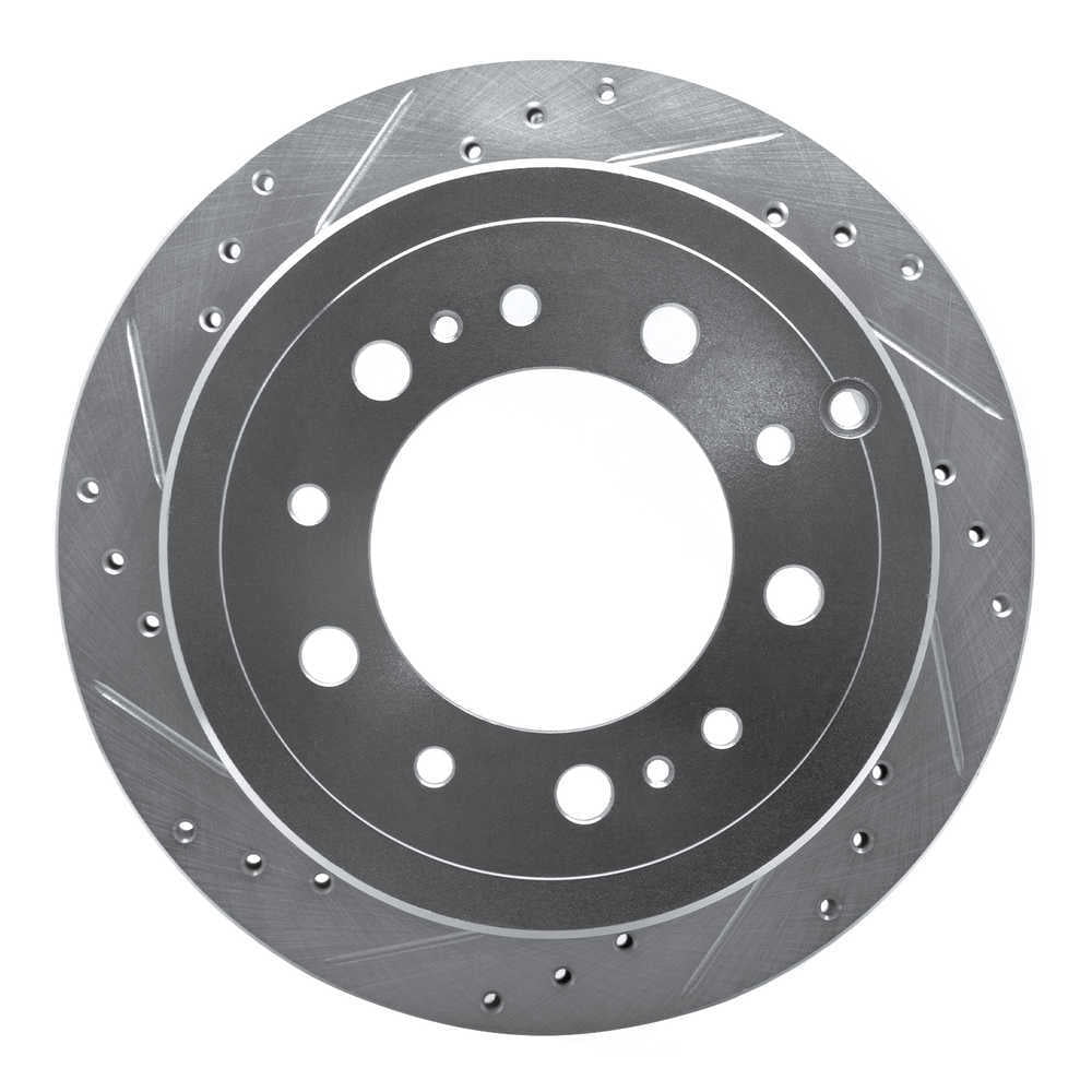 Dynamic Friction Company 631-76113L DFC Brake Rotor - Drilled And Slotted - Silver
