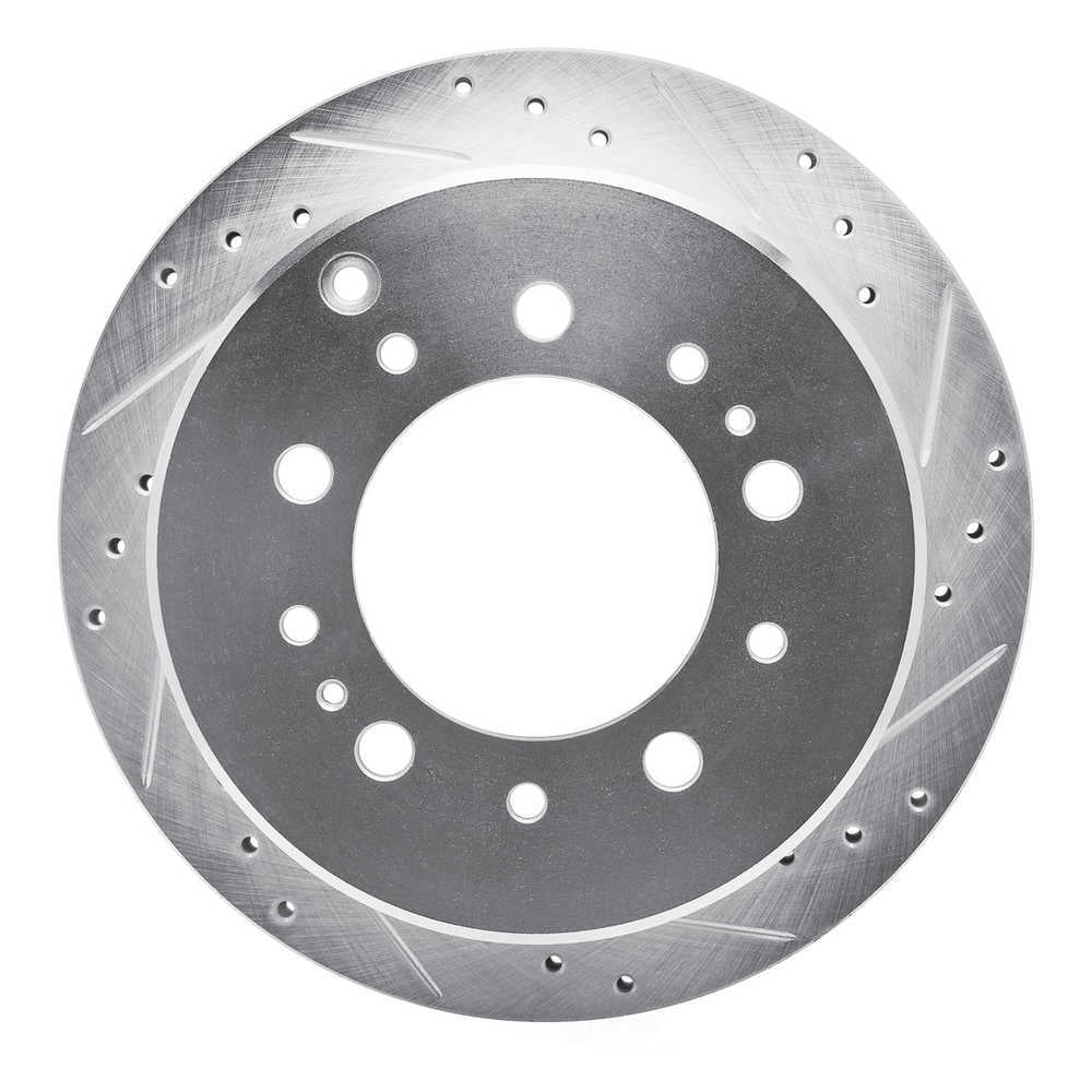 Dynamic Friction Company 631-76113R DFC Brake Rotor - Drilled And Slotted - Silver