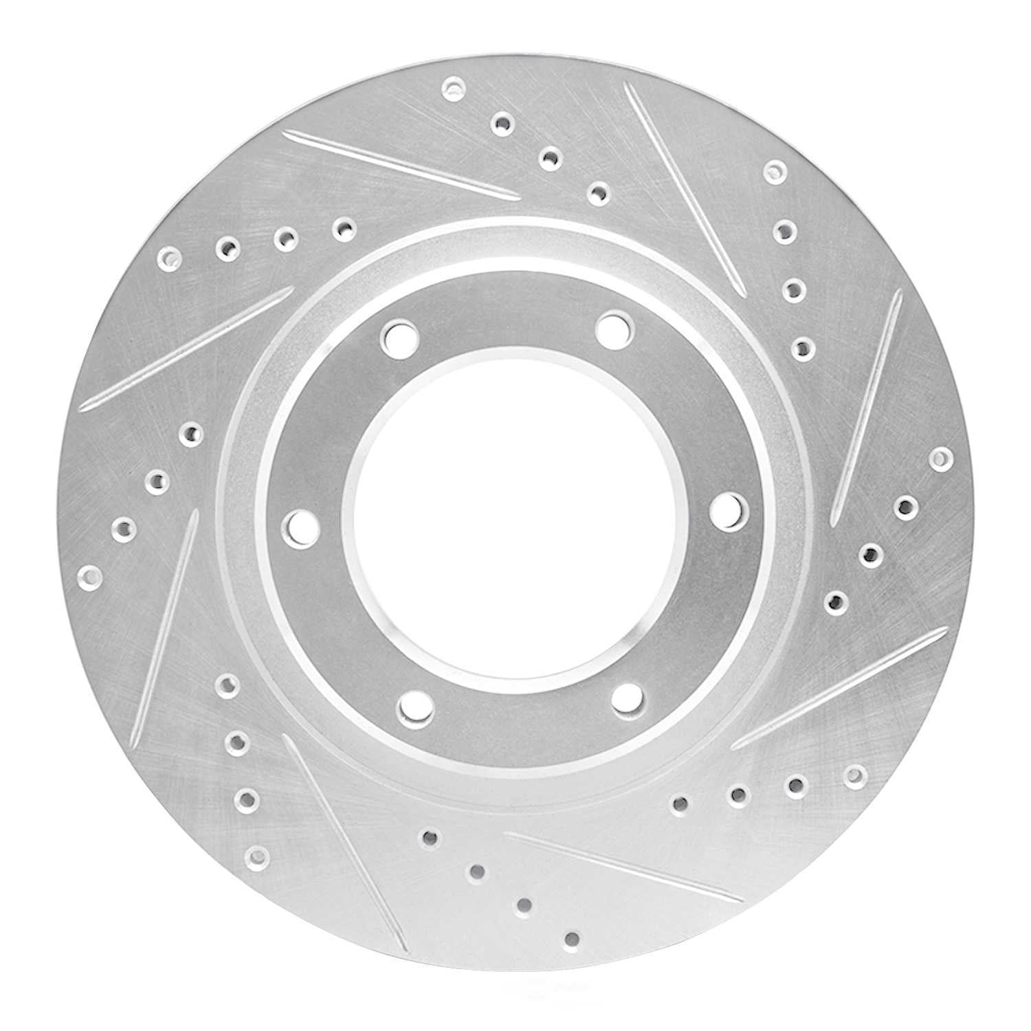 Dynamic Friction Company 631-76116R DFC Brake Rotor - Drilled And Slotted - Silver