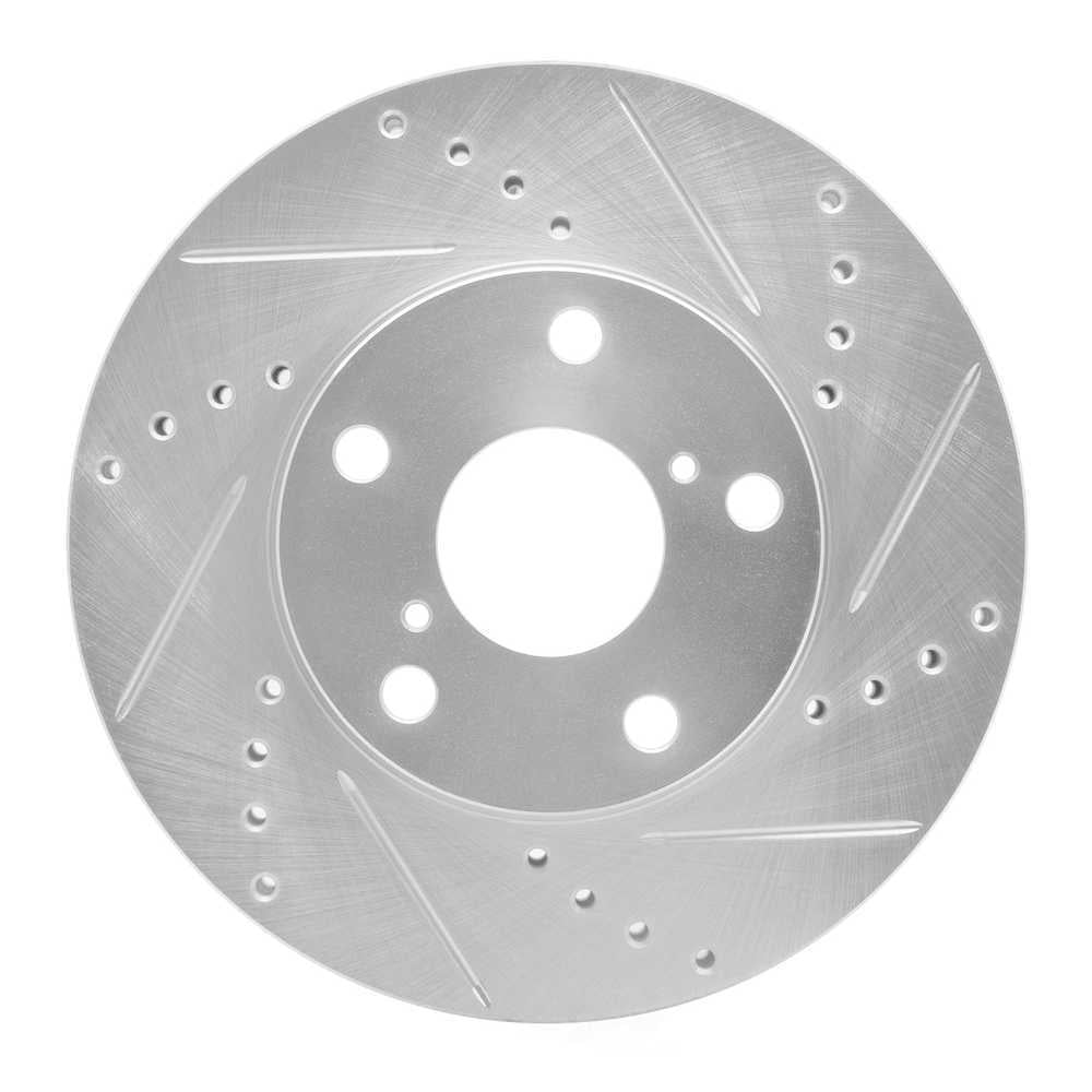 Dynamic Friction Company 631-76125R DFC Brake Rotor - Drilled And Slotted - Silver