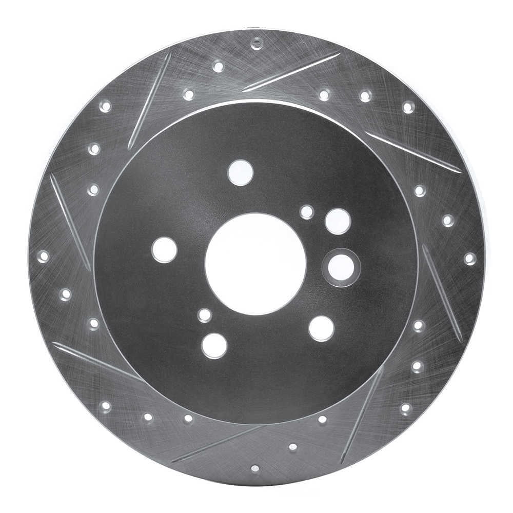 Dynamic Friction Company 631-76132L DFC Brake Rotor - Drilled And Slotted - Silver