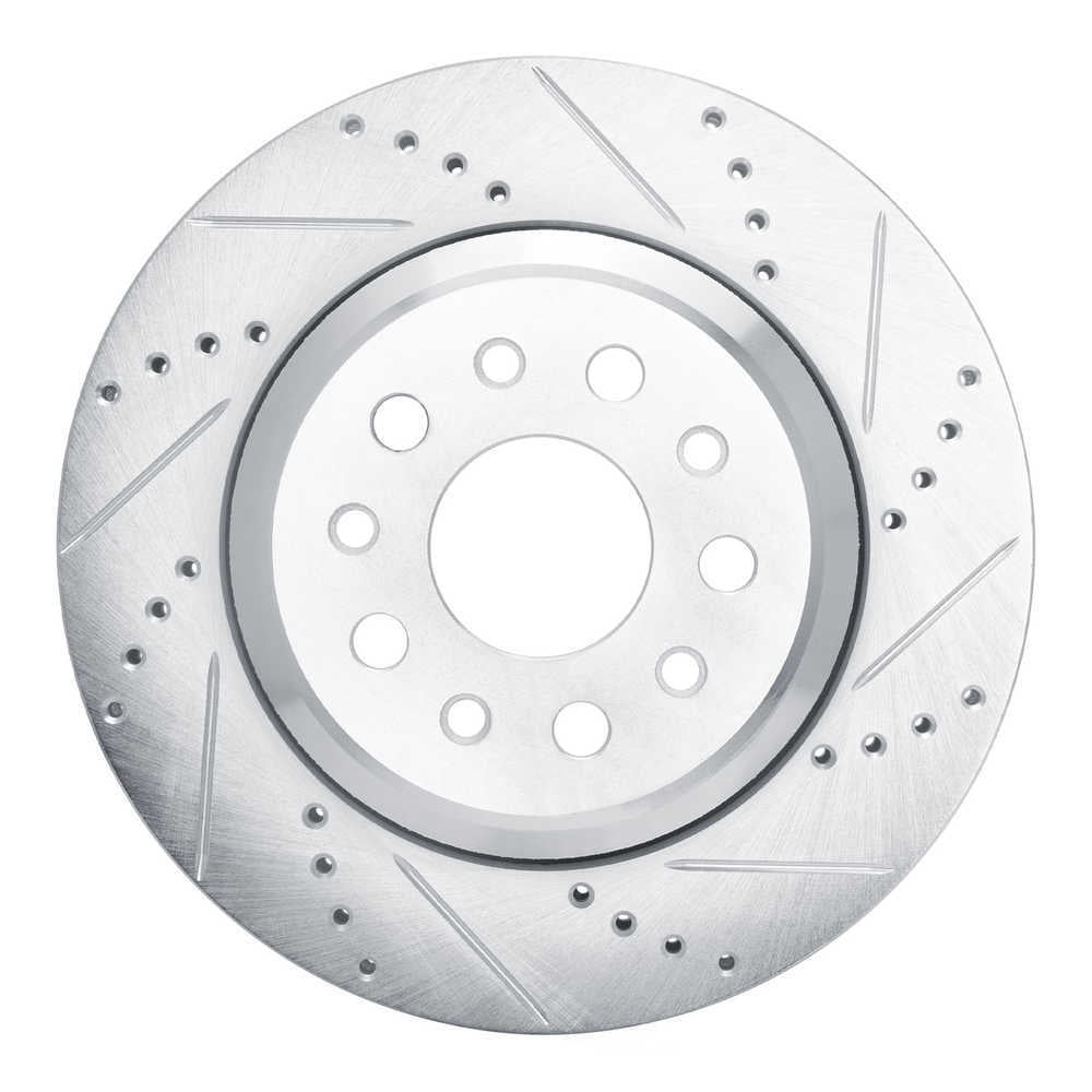 Dynamic Friction Company 631-79003R DFC Brake Rotor - Drilled And Slotted - Silver