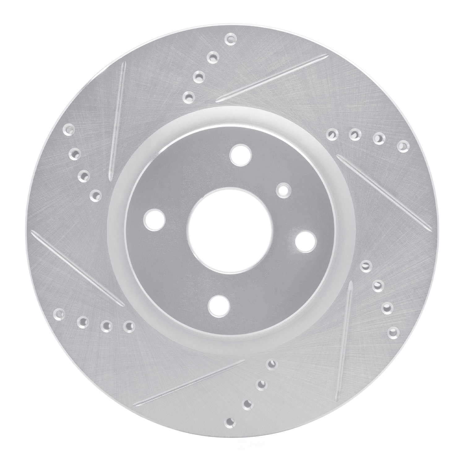 Dynamic Friction Company 631-80073L DFC Brake Rotor - Drilled And Slotted - Silver
