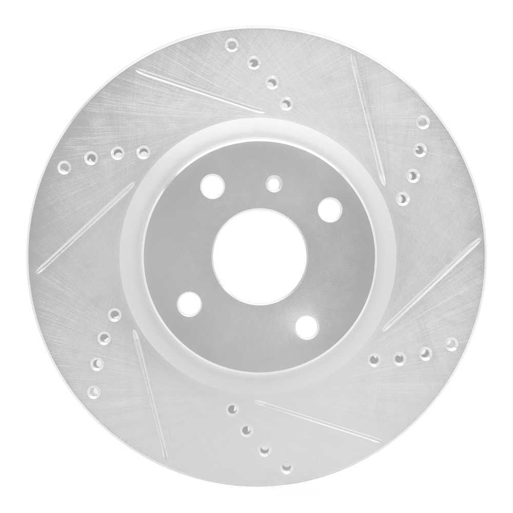 Dynamic Friction Company 631-80073R DFC Brake Rotor - Drilled And Slotted - Silver