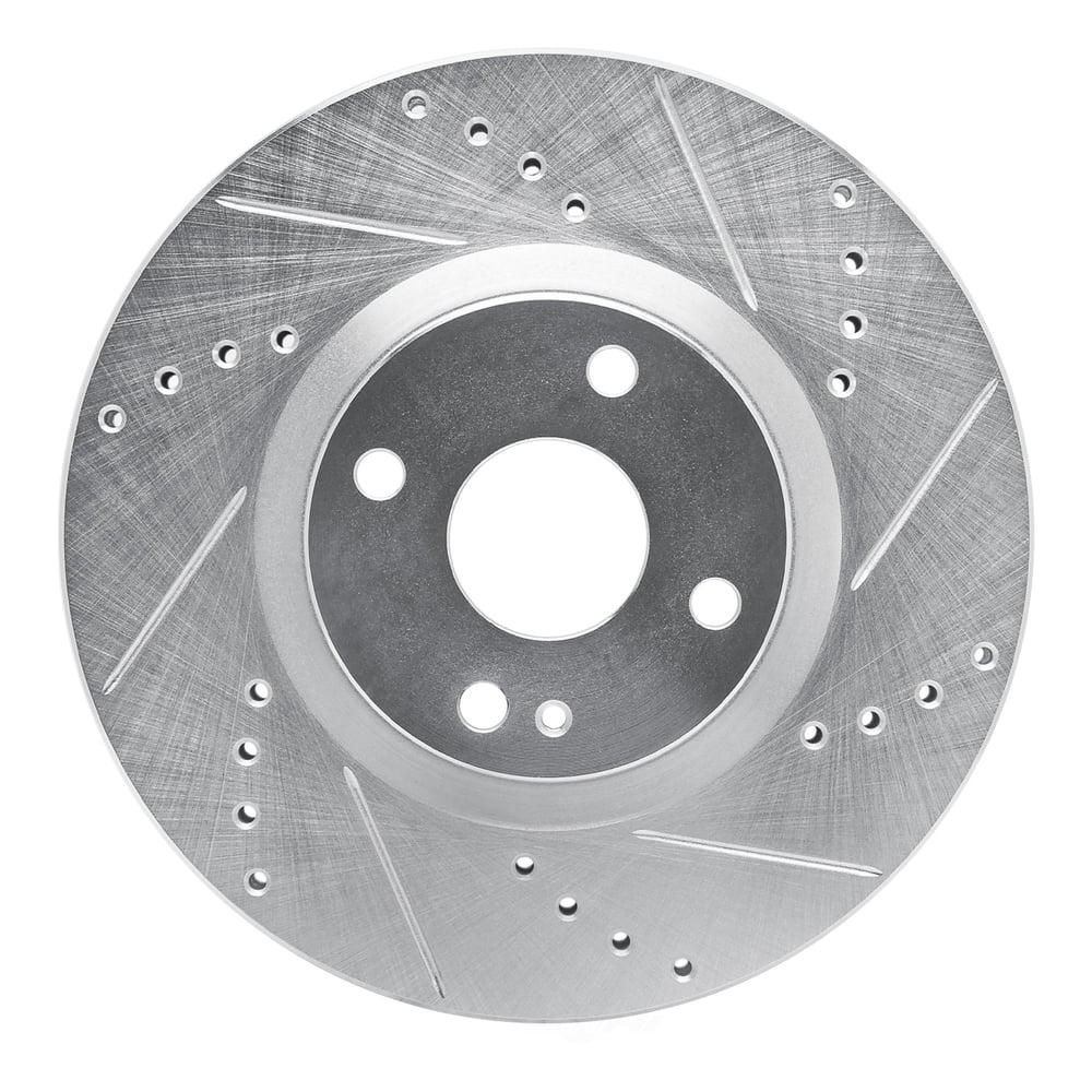 Dynamic Friction Company 631-80074R DFC Brake Rotor - Drilled And Slotted - Silver