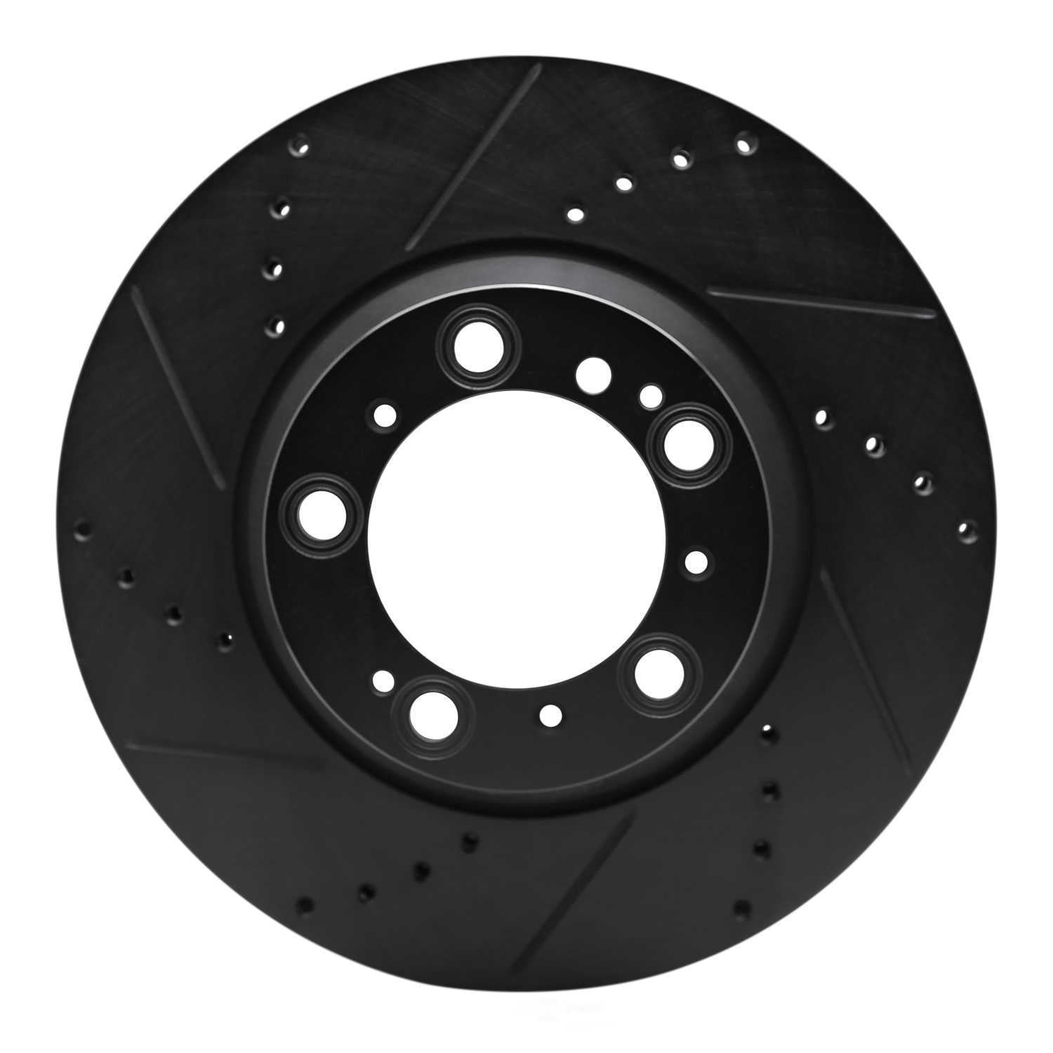 Dynamic Friction Company 633-02066D DFC Brake Rotor - Drilled And Slotted - Black