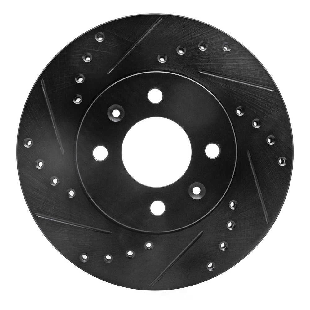 Dynamic Friction Company 633-03001L DFC Brake Rotor - Drilled And Slotted - Black