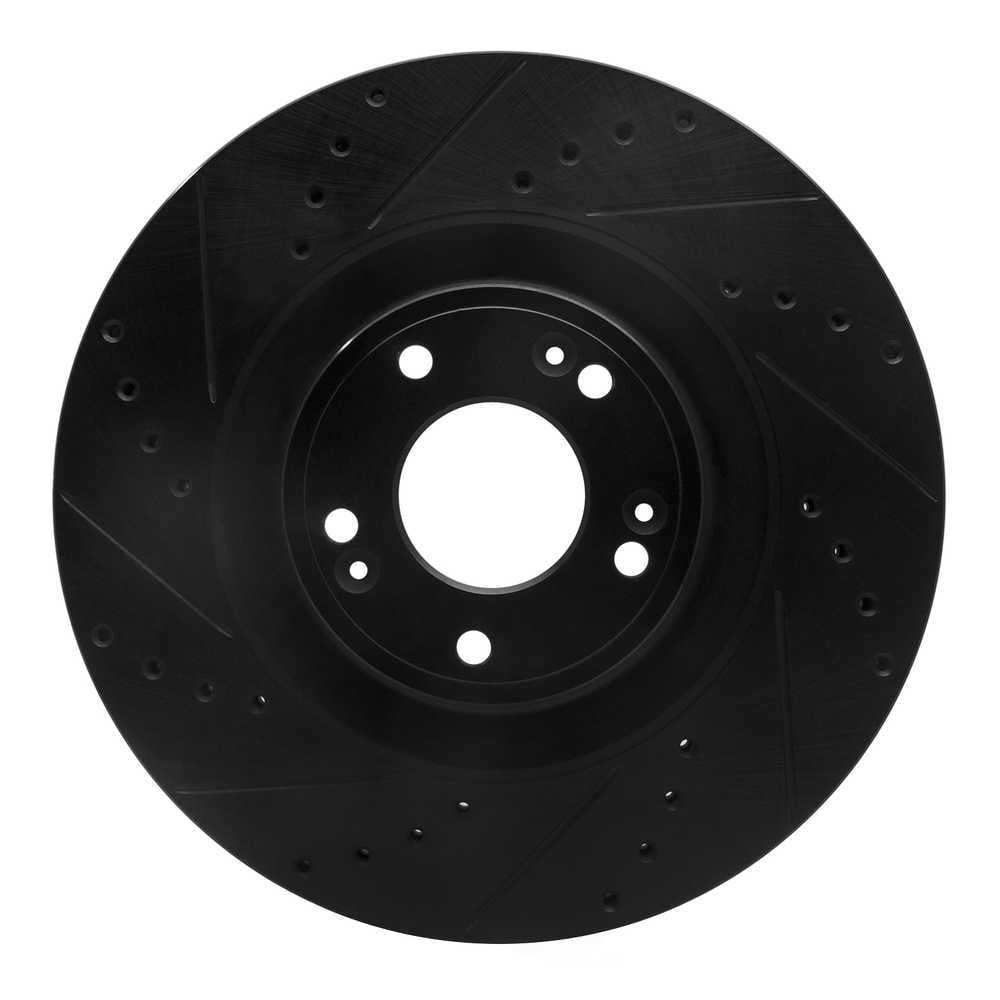 Dynamic Friction Company 633-03036L DFC Brake Rotor - Drilled And Slotted - Black