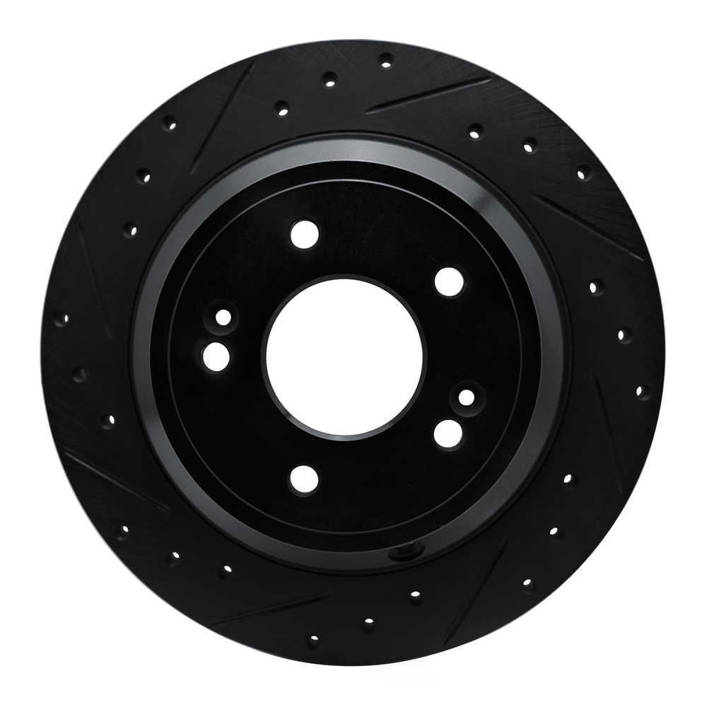 Dynamic Friction Company 633-03039L DFC Brake Rotor - Drilled And Slotted - Black