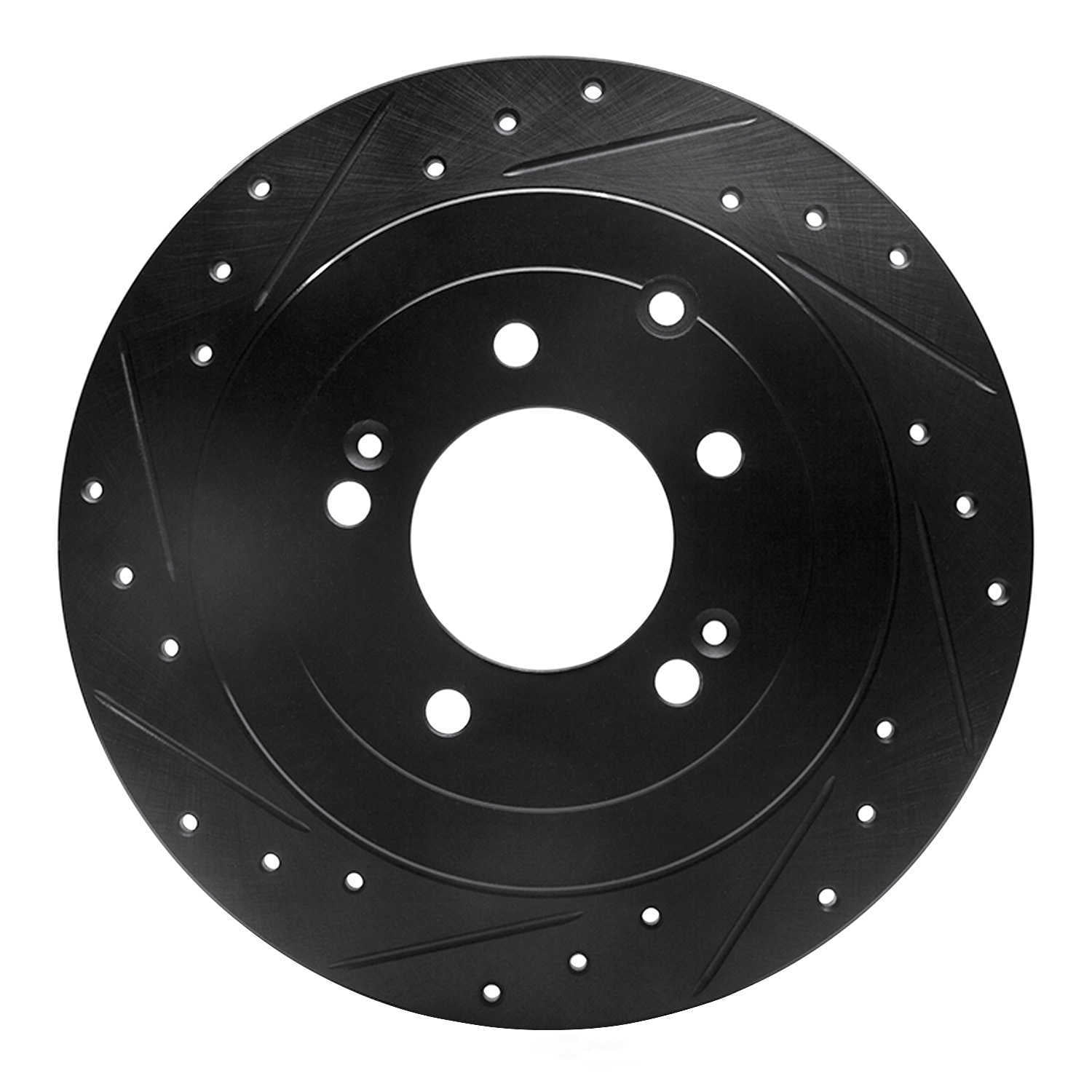 Dynamic Friction Company 633-03052L DFC Brake Rotor - Drilled And Slotted - Black