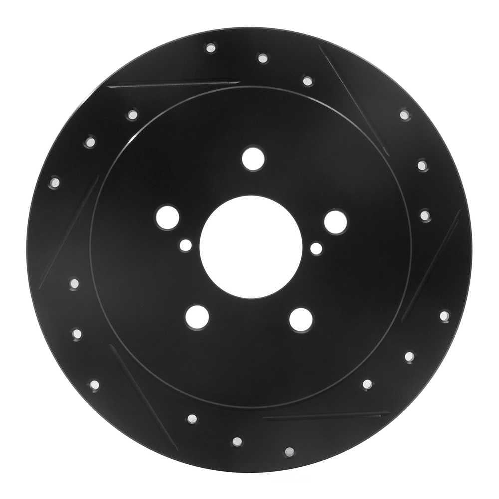 Dynamic Friction Company 633-13020R DFC Brake Rotor - Drilled And Slotted - Black