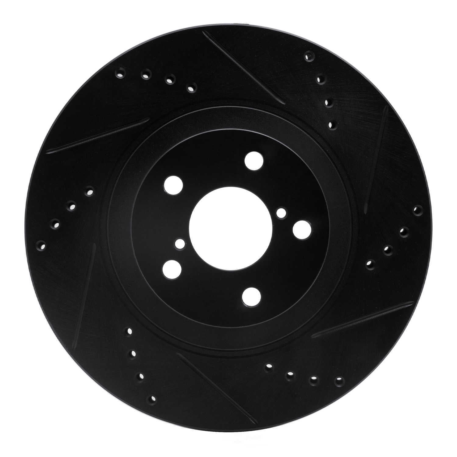 Dynamic Friction Company 633-13034R DFC Brake Rotor - Drilled And Slotted - Black