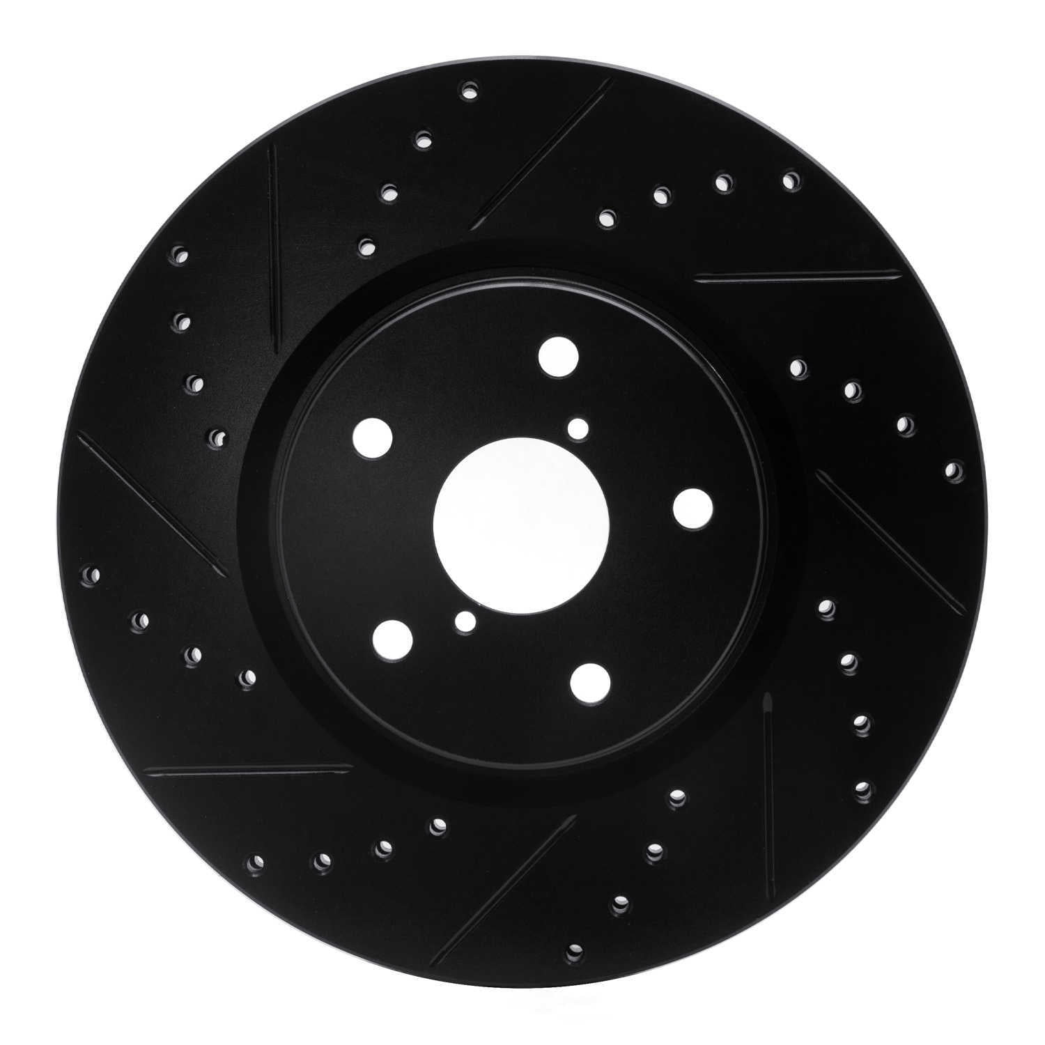 Dynamic Friction Company 633-13035L DFC Brake Rotor - Drilled And Slotted - Black