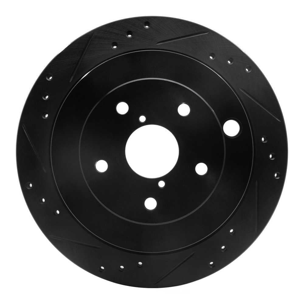Dynamic Friction Company 633-13036L DFC Brake Rotor - Drilled And Slotted - Black
