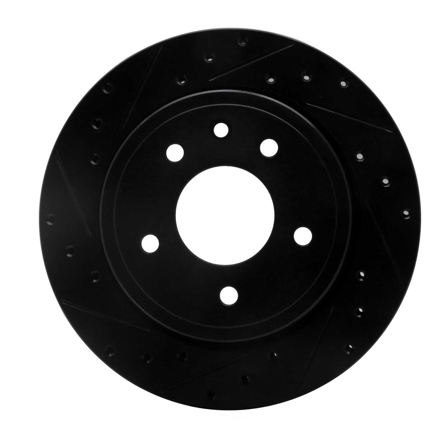 Dynamic Friction Company 633-20009L DFC Brake Rotor - Drilled And Slotted - Black