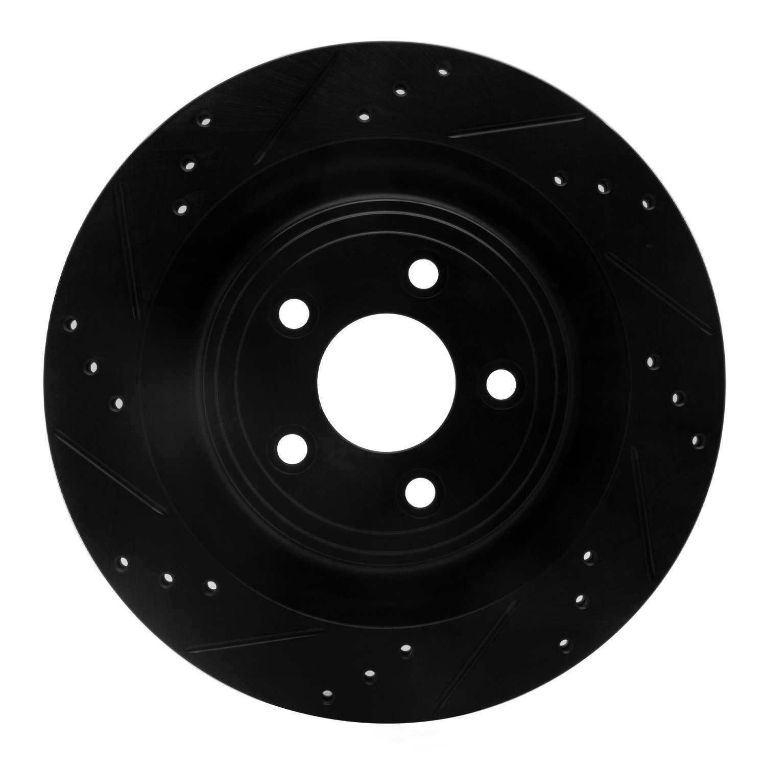 Dynamic Friction Company 633-20018L DFC Brake Rotor - Drilled And Slotted - Black