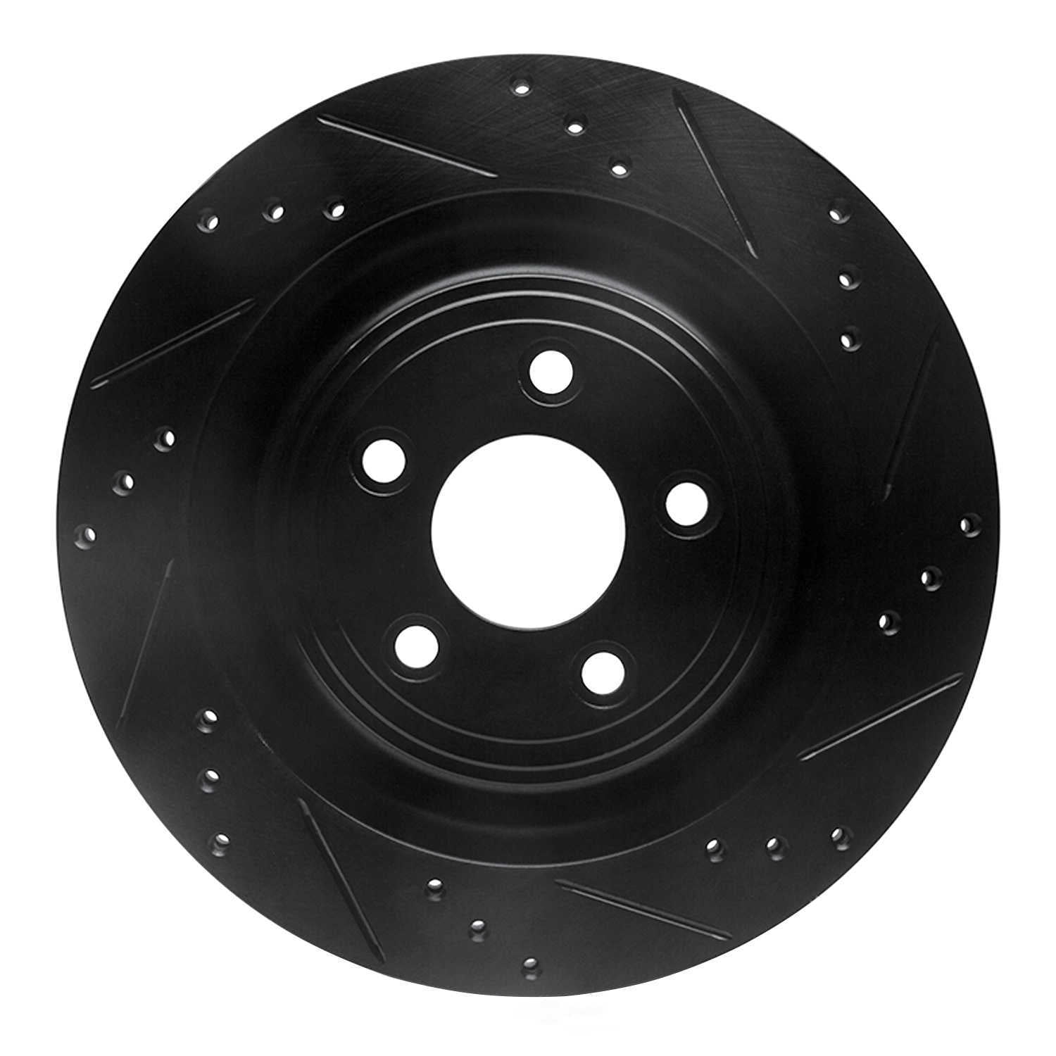 Dynamic Friction Company 633-20018R DFC Brake Rotor - Drilled And Slotted - Black
