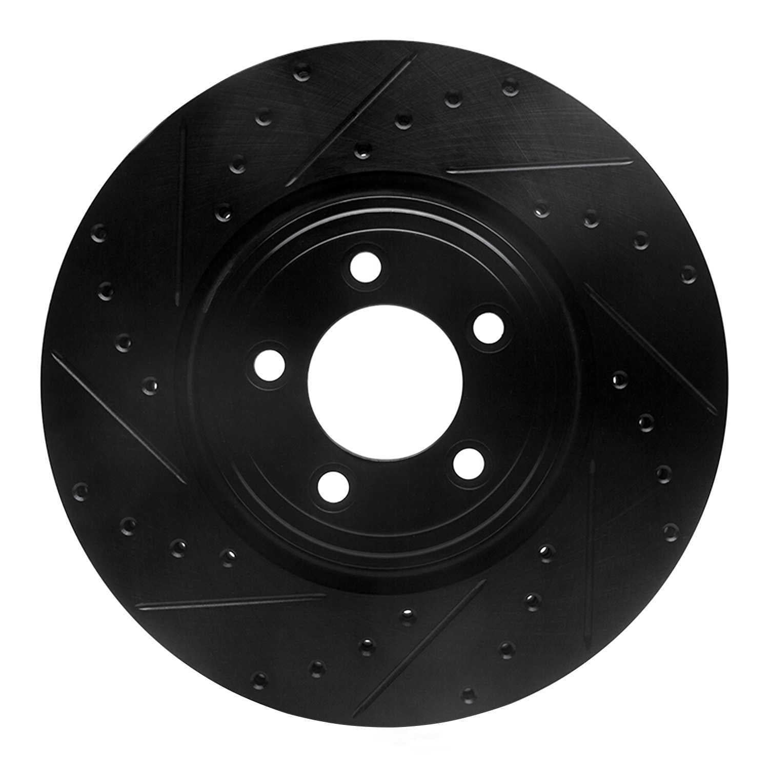 Dynamic Friction Company 633-20019L DFC Brake Rotor - Drilled And Slotted - Black