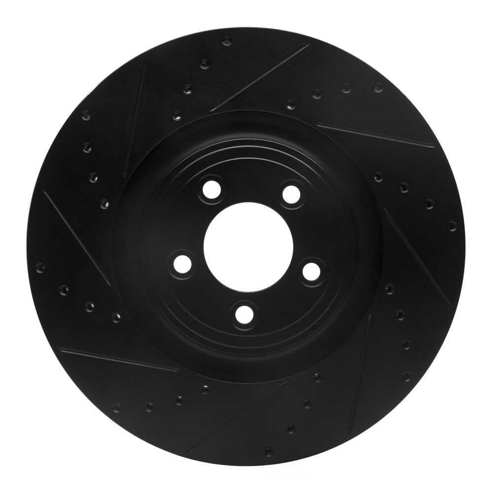 Dynamic Friction Company 633-20020L DFC Brake Rotor - Drilled And Slotted - Black