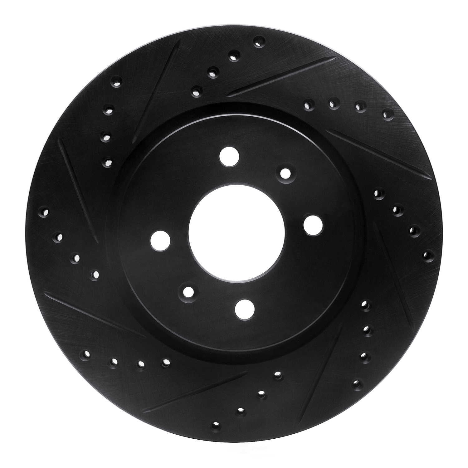 Dynamic Friction Company 633-21015L DFC Brake Rotor - Drilled And Slotted - Black