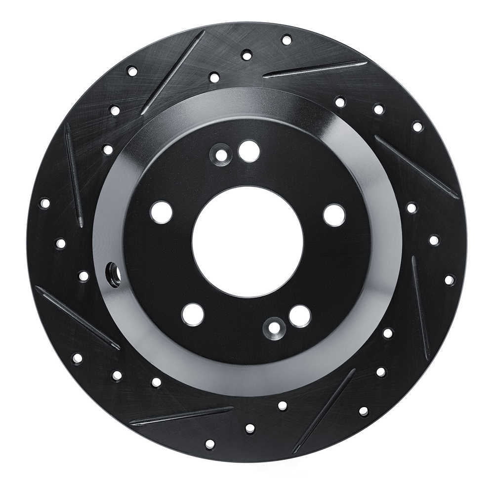 Dynamic Friction Company 633-21029L DFC Brake Rotor - Drilled And Slotted - Black