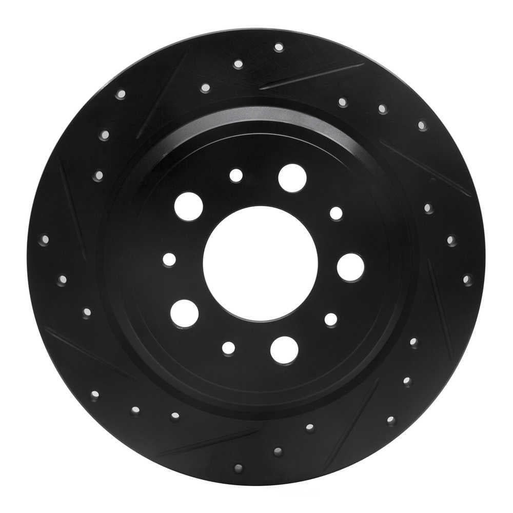 Dynamic Friction Company 633-27024L DFC Brake Rotor - Drilled And Slotted - Black