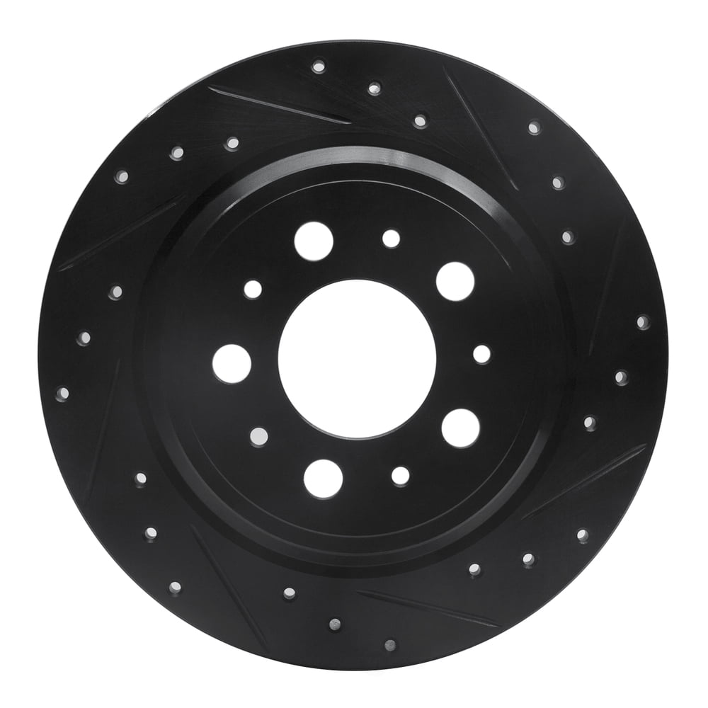Dynamic Friction Company 633-27024R DFC Brake Rotor - Drilled And Slotted - Black