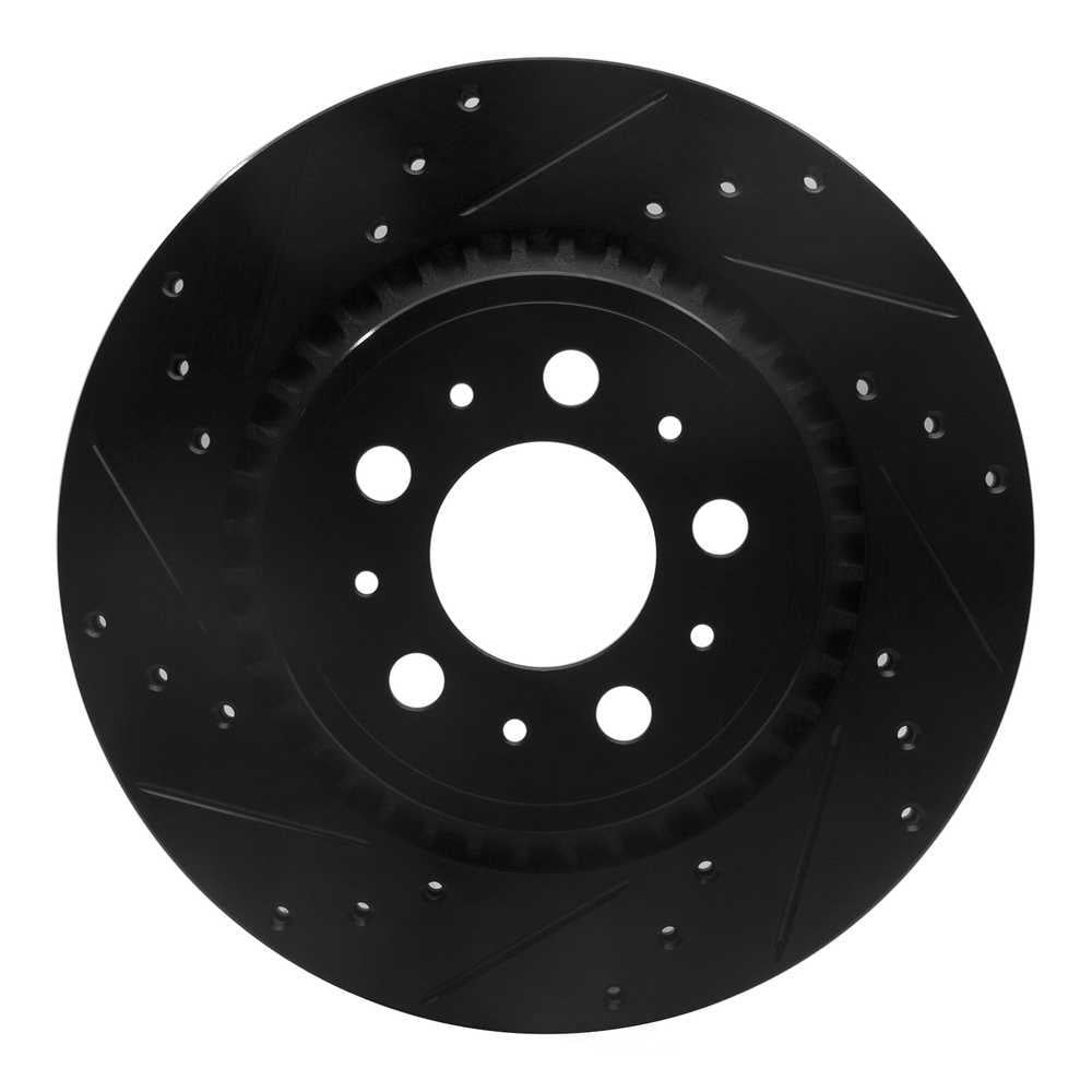 Dynamic Friction Company 633-27039L DFC Brake Rotor - Drilled And Slotted - Black