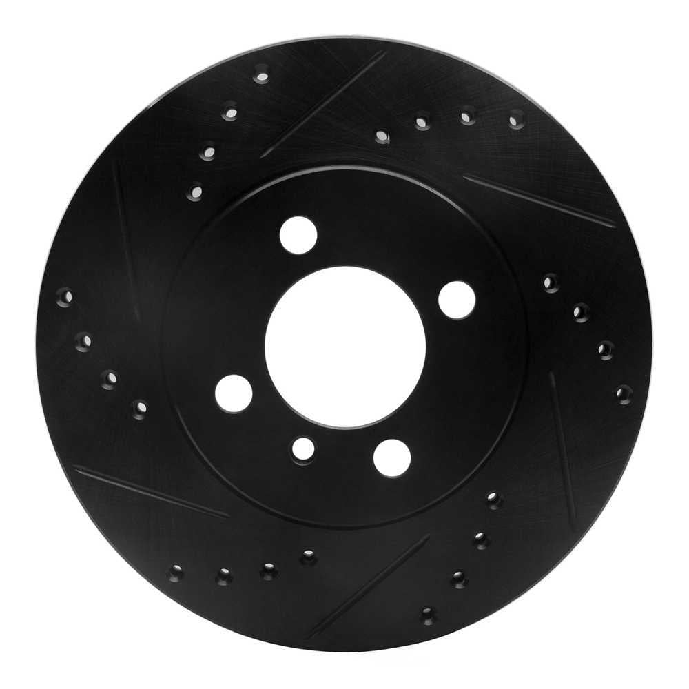 Dynamic Friction Company 633-31017L DFC Brake Rotor - Drilled And Slotted - Black