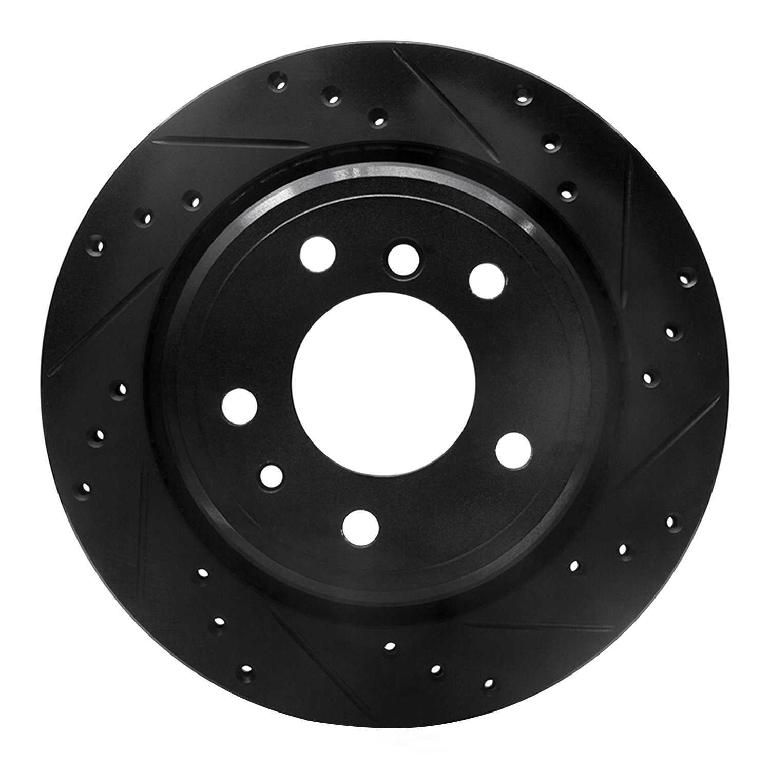 Dynamic Friction Company 633-31032R DFC Brake Rotor - Drilled And Slotted - Black