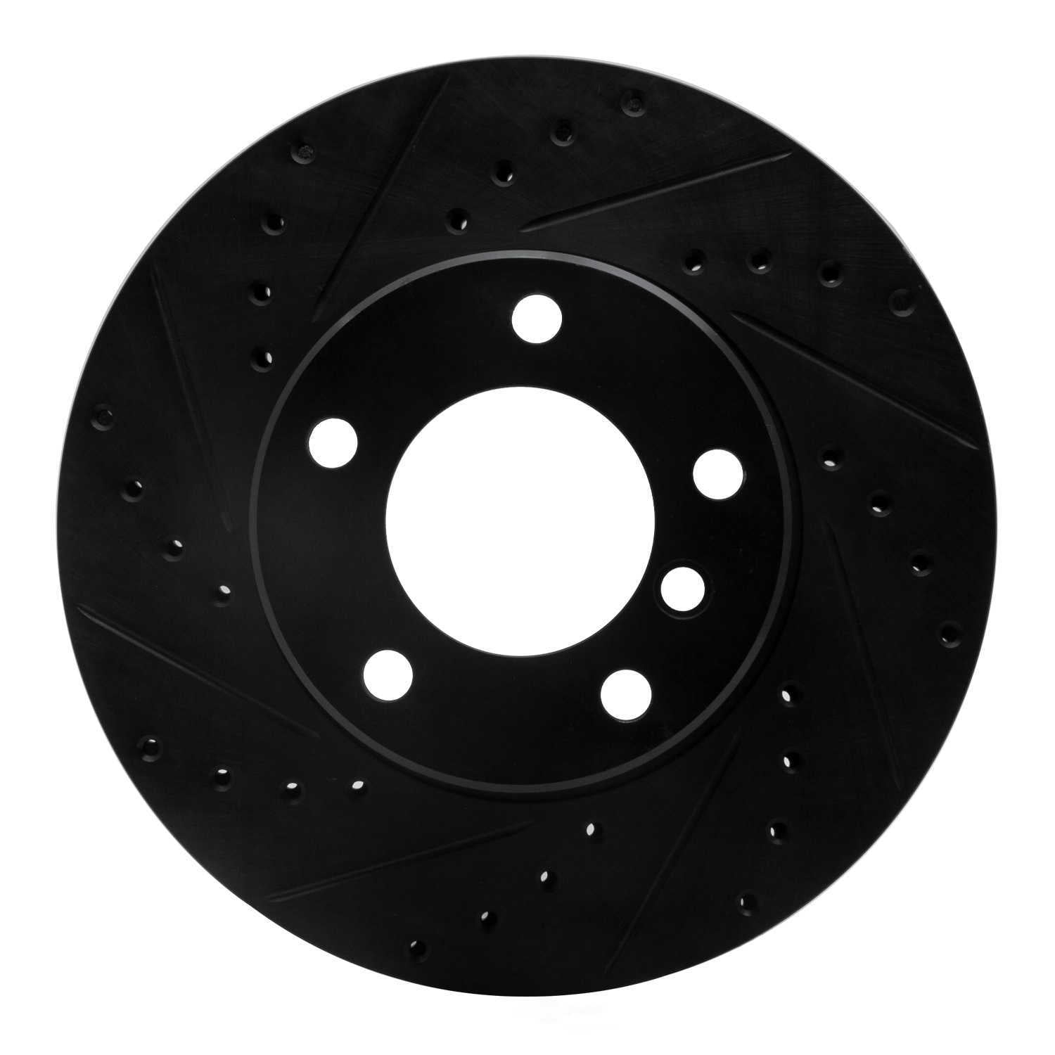 Dynamic Friction Company 633-31043L DFC Brake Rotor - Drilled And Slotted - Black