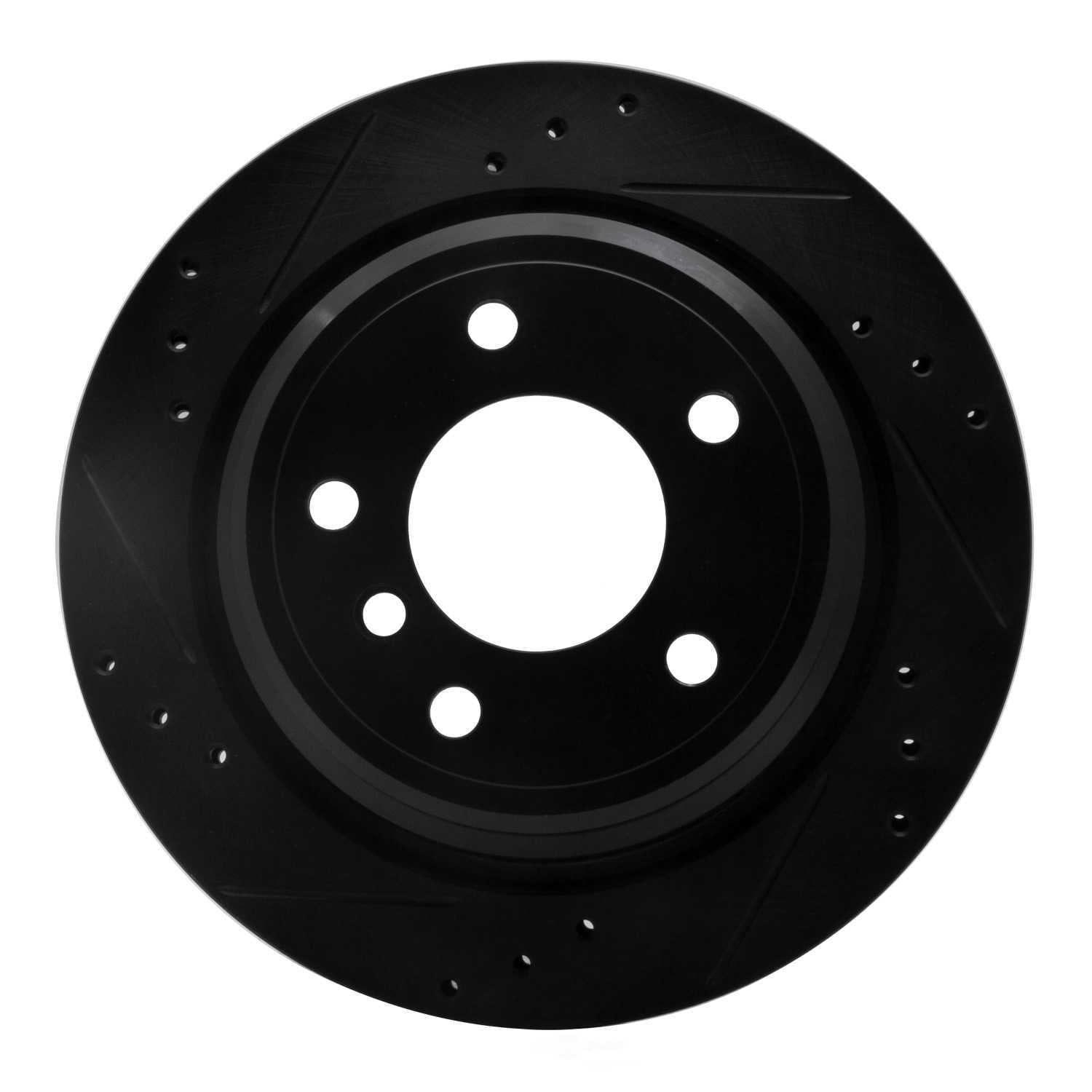 Dynamic Friction Company 633-31044L DFC Brake Rotor - Drilled And Slotted - Black