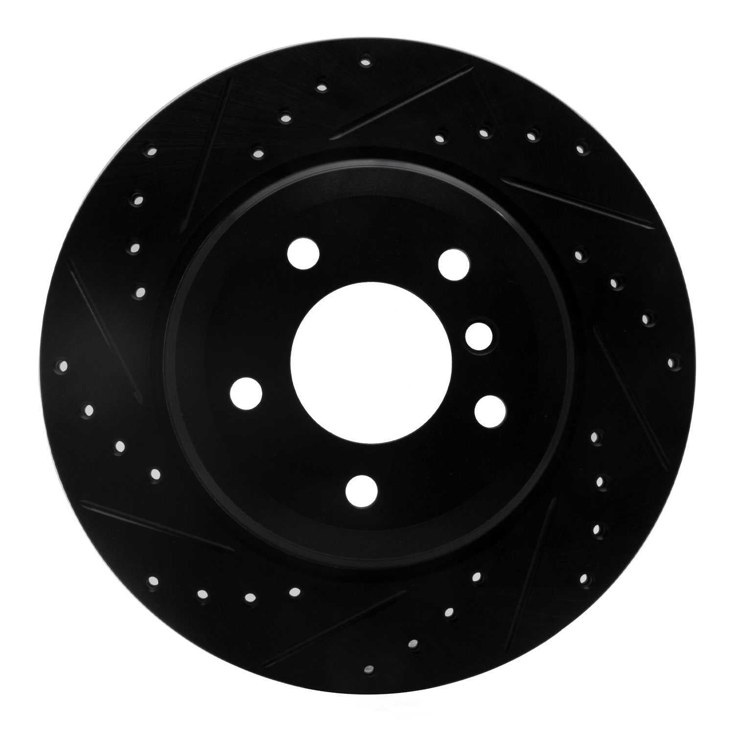 Dynamic Friction Company 633-31066L DFC Brake Rotor - Drilled And Slotted - Black
