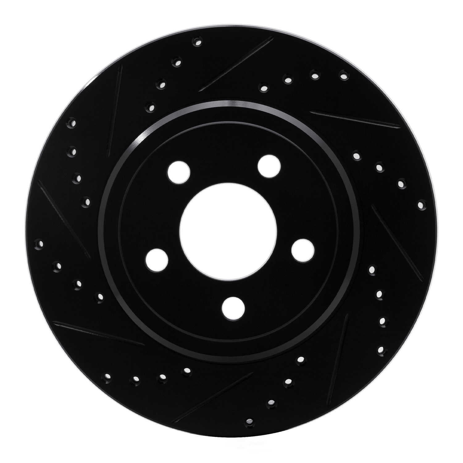 Dynamic Friction Company 633-39018L DFC Brake Rotor - Drilled And Slotted - Black