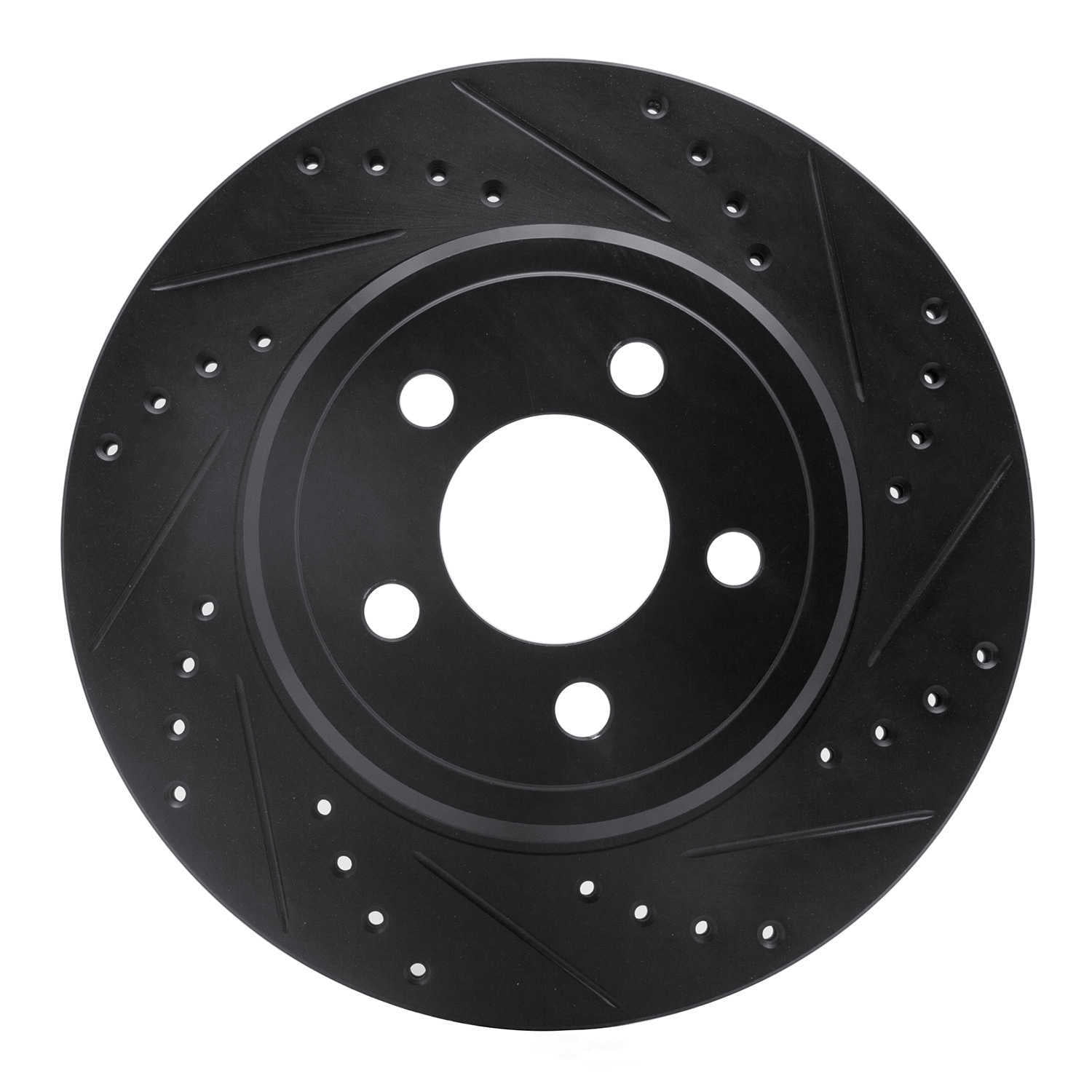 Dynamic Friction Company 633-39018R DFC Brake Rotor - Drilled And Slotted - Black