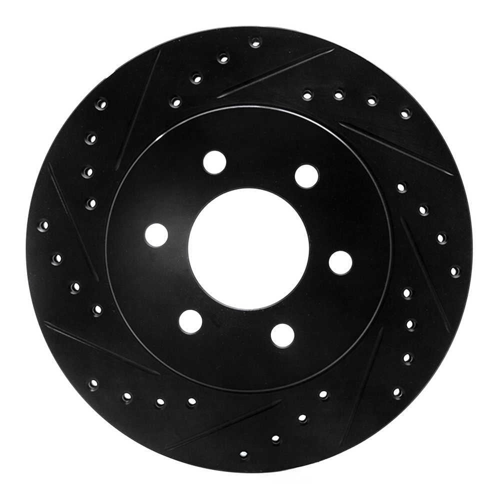 Dynamic Friction Company 633-40084L DFC Brake Rotor - Drilled And Slotted - Black