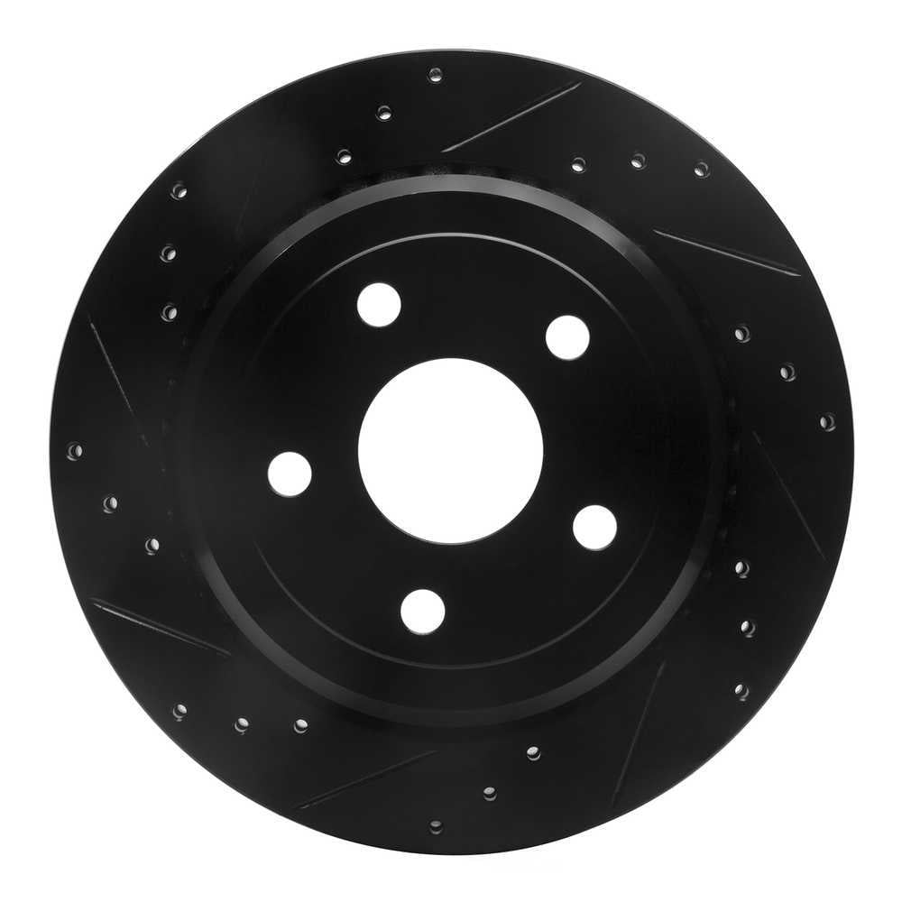 Dynamic Friction Company 633-42006L DFC Brake Rotor - Drilled And Slotted - Black