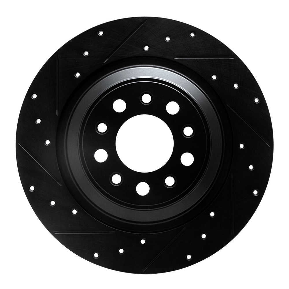 Dynamic Friction Company 633-42010L DFC Brake Rotor - Drilled And Slotted - Black