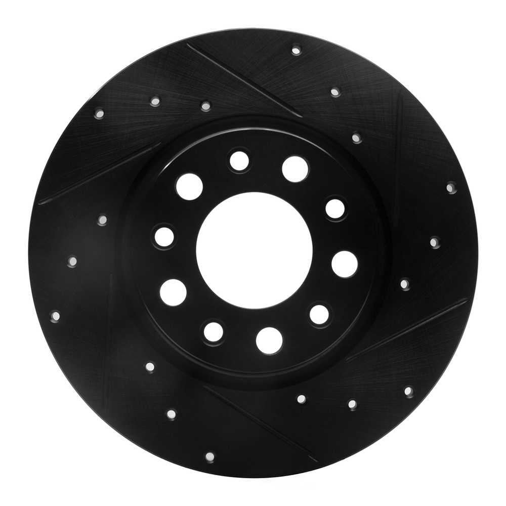 Dynamic Friction Company 633-42012R DFC Brake Rotor - Drilled And Slotted - Black